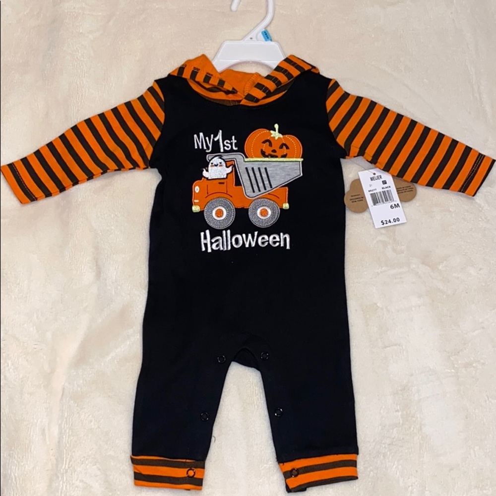 NWT 'My First Halloween' Baby Hooded Jumper (6 Mos.)